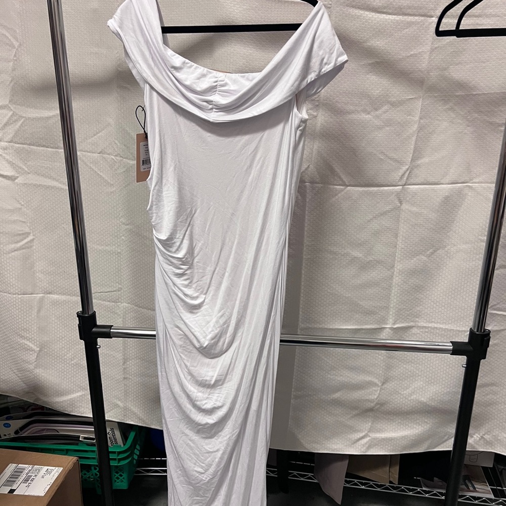 NWT Bailey44 Elegant White Draped Women's Dress